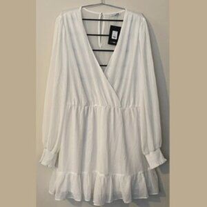 NWT 2X Fashion Nova Love Letter Romper in White